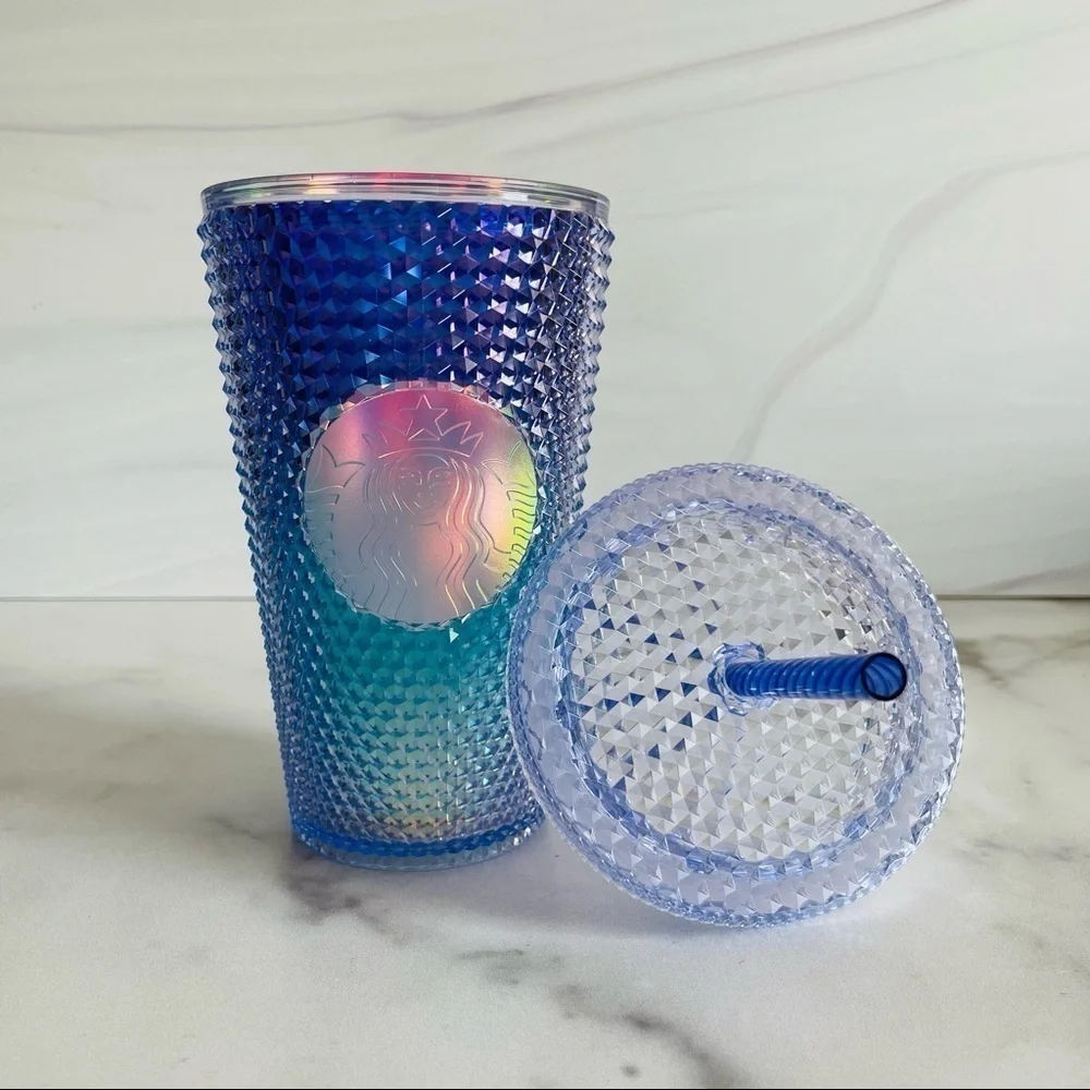 Starbucks Summer 2021 Mermaid Blue/Purple Ombré Studded Grande Tumbler- 16oz